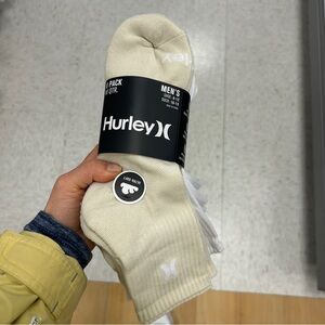NWT Hurley Men's high quarter socks 8 pairs